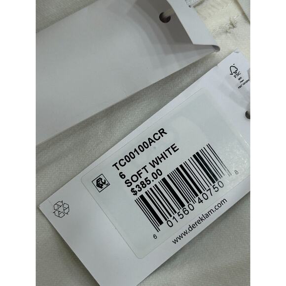 NWT Derek Lam 10 Crosby Women's Soft White Robertson Flare Trouser Pants Size 6 - Picture 9 of 15